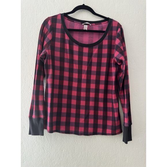 Women's Victoria's Secret Pink Plaid Thermal 2 Piece Pajama Sleep Set Med - Picture 5 of 16